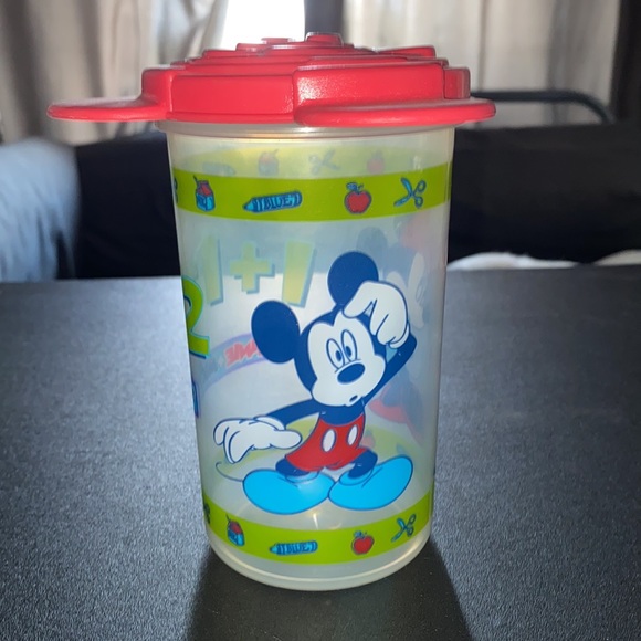VINTAGE Tupperware Mickey & Minnie Storage Cup with Lid - Picture 2 of 7